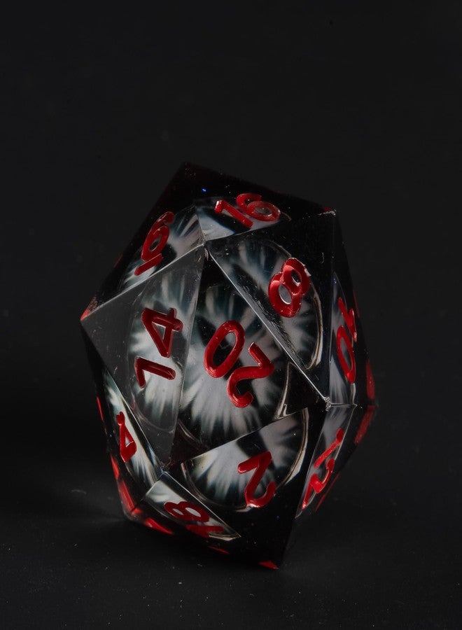 FugaCity DND Dice Set,Dungeons and Dragons Dice,Handmade Sharp Edge 7 Resin D&D Die with Gift Dice Case for DND Dungeons and Dragon Game - Image 4